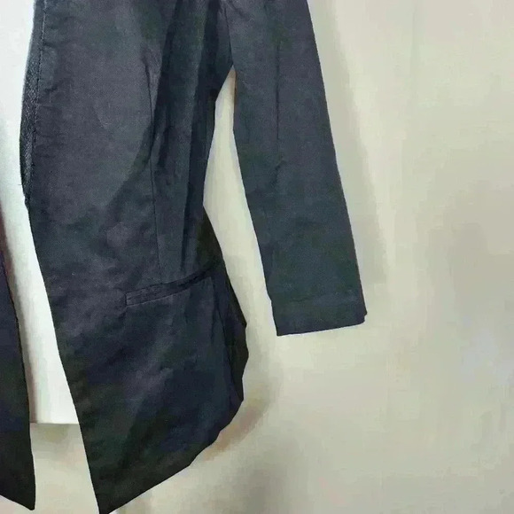 Rock & Republic Womens Open Front Black Blazer Size 6 - Picture 4 of 6